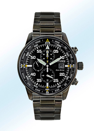 Solar-Herrenuhr in Flieger-Optik der Marke "Citizen"