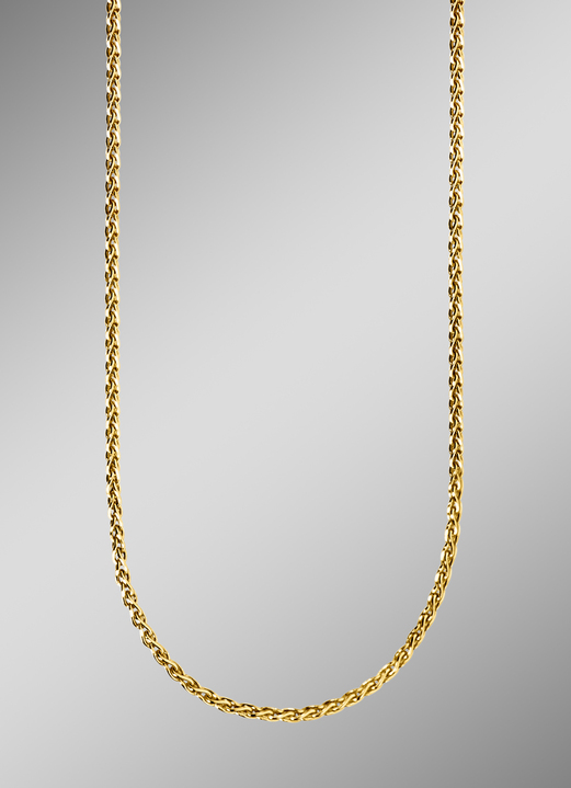 Halsketten - Zopfkette mit  Federringverschluss, in Farbe
