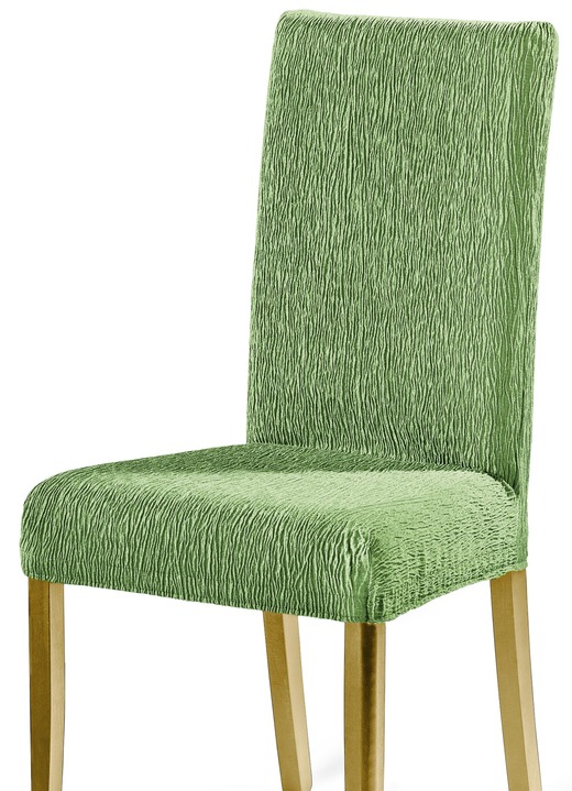 - Stuhlbezüge in beliebter Stretch-Qualität, in Größe 106 (Stuhlbezug) bis 112 (Stuhlbezug, 2er-Set), in Farbe GRÜN Ansicht 1