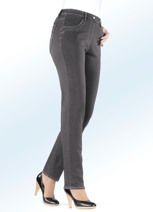 Hosen - Figurformende Power-Stretch-Jeans, in Größe 017 bis 092, in Farbe GRAU Ansicht 1