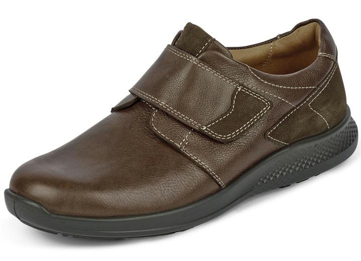 Slipper & Schnürschuhe - GINO GALANTE Slipper mit praktischem Klettverschluss, in Größe 039 bis 046, in Farbe MARONE Ansicht 1
