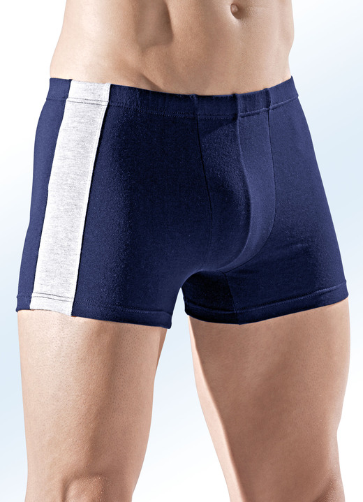 Pants & Boxershorts - Sechserpack Pants, uni mit Einsätzen, in Größe 005 bis 011, in Farbe 3X SCHWARZ, 3X MARINE Ansicht 1