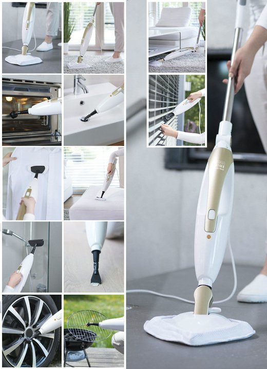livington prime steam mop dampfreiniger mit zahlreichem zubehor