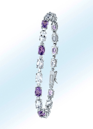 Armband mit Amethyst und Weisstopas