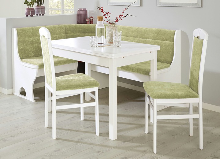 Stühle & Sitzbänke - Stilvolle Esszimmermöbel, in Farbe WEISS-GRÜN, in Ausführung 2er-Set Stühle Ansicht 1
