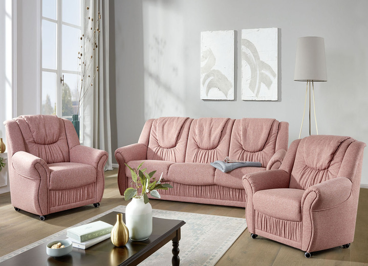 - Polstermöbel auf hochqualitativem Federkern, in Farbe ROSA, in Ausführung Sessel