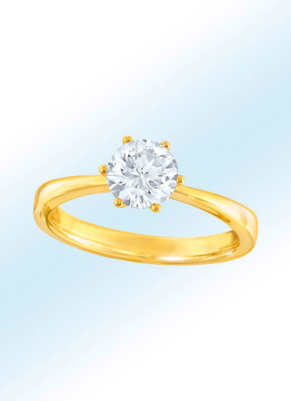 Damen-Solitärring mit Brillant
