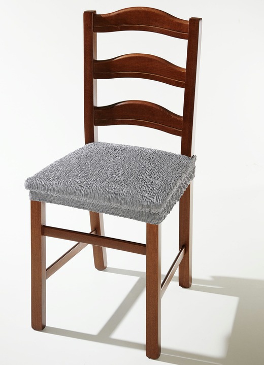 - Sitzflächen-Bezug in beliebter Stretch-Qualität, in Farbe SILBER