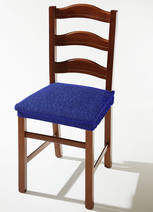 - Sitzflächen-Bezug in beliebter Stretch-Qualität, in Größe 106 (Sitzflächen-Bezug) bis 112 (Sitzflächen-Bezug, 2er-Set), in Farbe BLAU