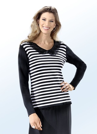 Pullover mit Organzakragen