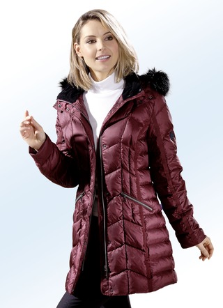 Daunenjacke mit aufgesteppten Ripsband-Akzenten