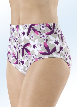 Fünferpack Slips mit buntem Blumendessin