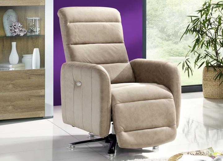 - Relax-Sessel mit Metallgestell in Chrom-Optik, in Farbe SCHLAMM Ansicht 1