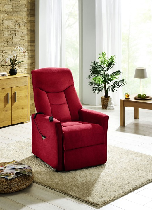 - TV-Sessel mit Motor, Aufstehhilfe und Massagefunktion in verschiedenen Farben, in Farbe ROT Ansicht 1
