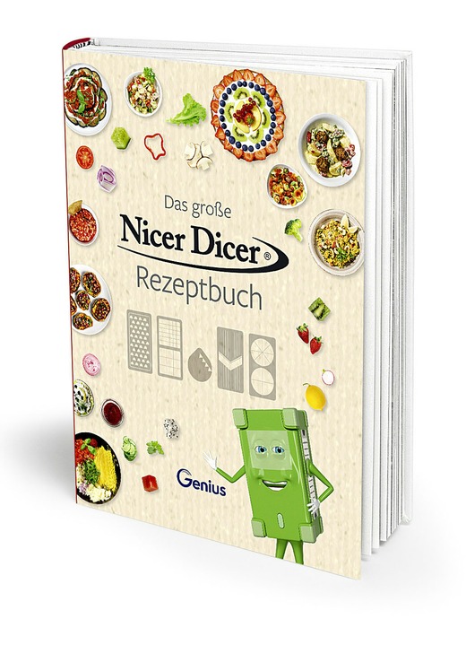 - Nicer Dicer-Rezeptbuch, in Farbe BUNT