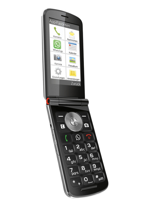 - Emporia TouchSmart Klapp-Smartphone, in Farbe SCHWARZ-SILBER Ansicht 1