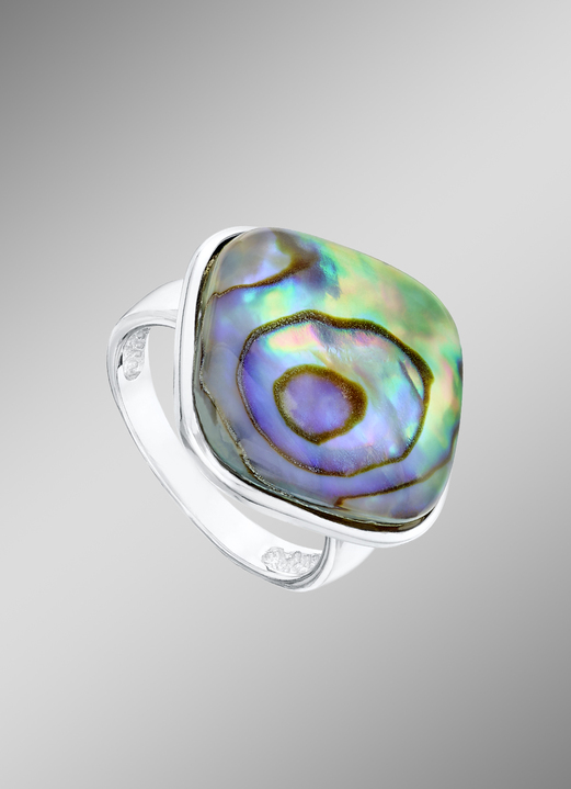 Ringe - Damenring mit Kristall-Abalone, in Größe 160 bis 220, in Farbe  Ansicht 1