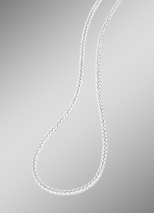 Halsketten - Zopf-Halskette mit Karabiner, in Farbe  Ansicht 1
