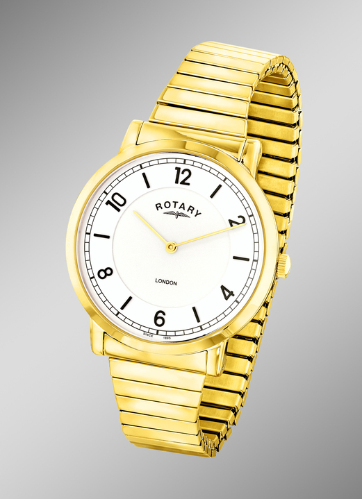 - Klassische Partneruhren aus der Serie London, in Farbe GOLD, in Ausführung Herrenuhr Ansicht 1
