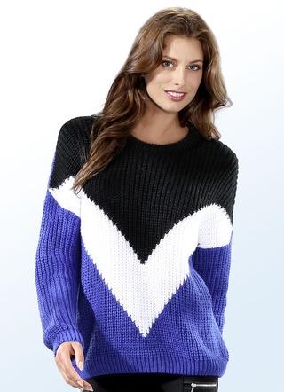 Pullover in Color-Blocking