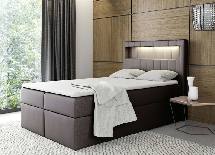 boxspringbett mit led beleuchtung und bettkasten betten bader