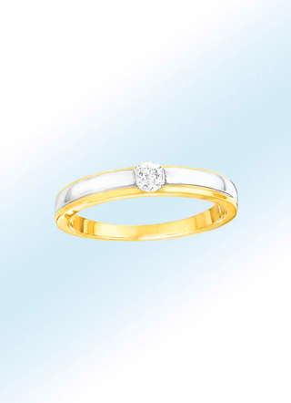 Damenring aus Gold mit Platin