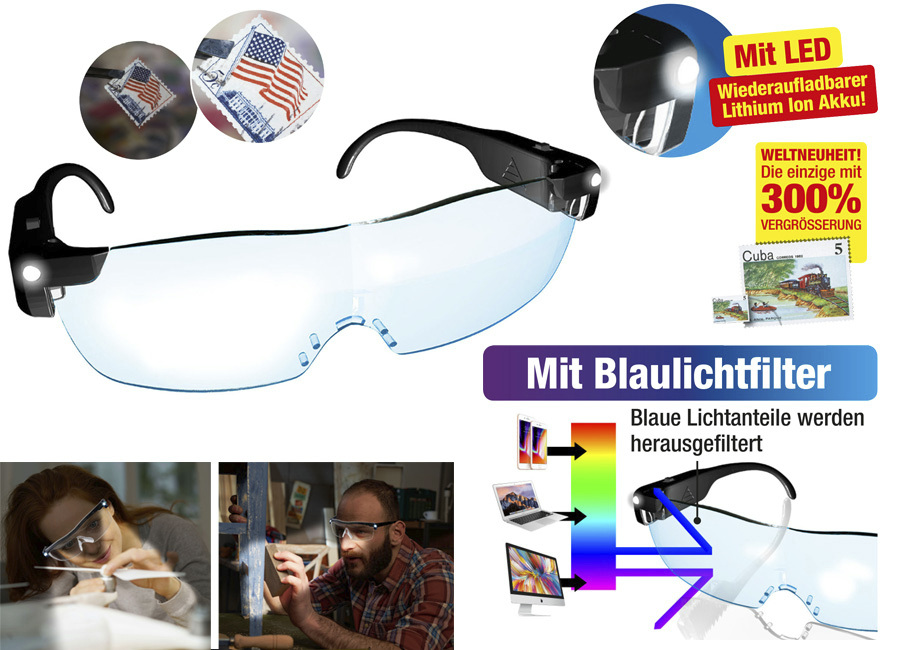 - Magic Vision LED-Lupenbrille, in Farbe SCHWARZ Ansicht 1