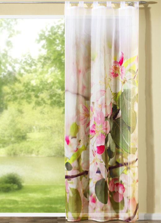 - Übergardinen mit Kirschblüten, in Größe 365 (H145xB120 cm) bis 572 (H245xB120 cm), in Farbe , in Ausführung Mit Universalschienenband