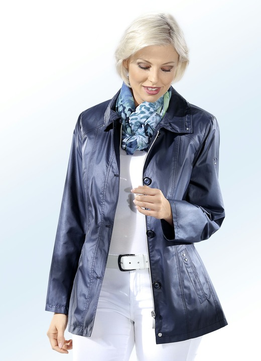 Jacken & Mäntel - Jacke mit Reißverschluss unter der Knopfleiste, in Größe 040 bis 060, in Farbe MARINE Ansicht 1
