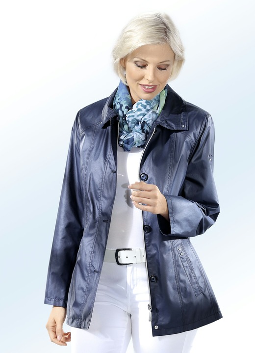Jacken & Mäntel - Jacke mit Reißverschluss unter der Knopfleiste Jacken & Mäntel - Jacke mit Reißverschluss unter der Knopfleiste, in Größe 040 bis 060, in Farbe MARINE