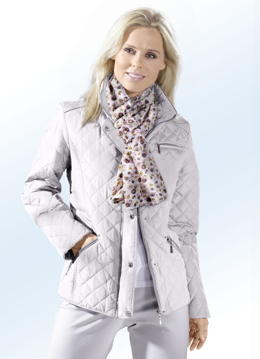 Kurz - Jacke mit Kontrastpaspelierung Kurz - Jacke mit Kontrastpaspelierung, in Größe 038 bis 054, in Farbe KITT