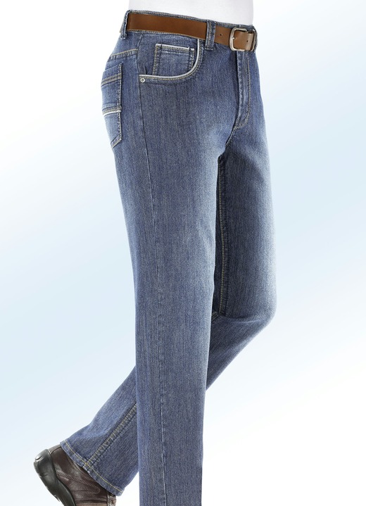 Jeans - Jeans mit modischen Details in 3 Farben, in Größe 024 bis 060, in Farbe HELLJEANS Ansicht 1