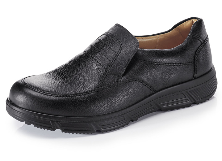 Slipper & Schnürschuhe - GINO GALANTE Slipper mit herausnehmbarem Fußbett, in Größe 039 bis 046, in Farbe SCHWARZ Ansicht 1