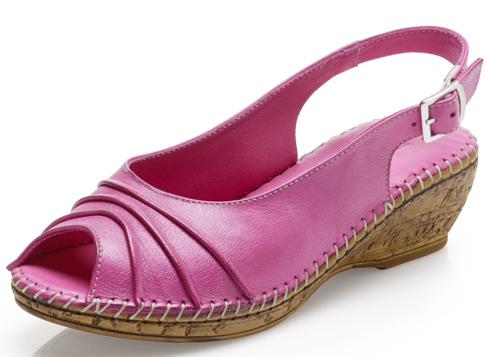 Sandaletten & Pantoletten - Gemini Sandalette mit aparter Biesenzier, in Größe 036 bis 042, in Farbe PINK Ansicht 1