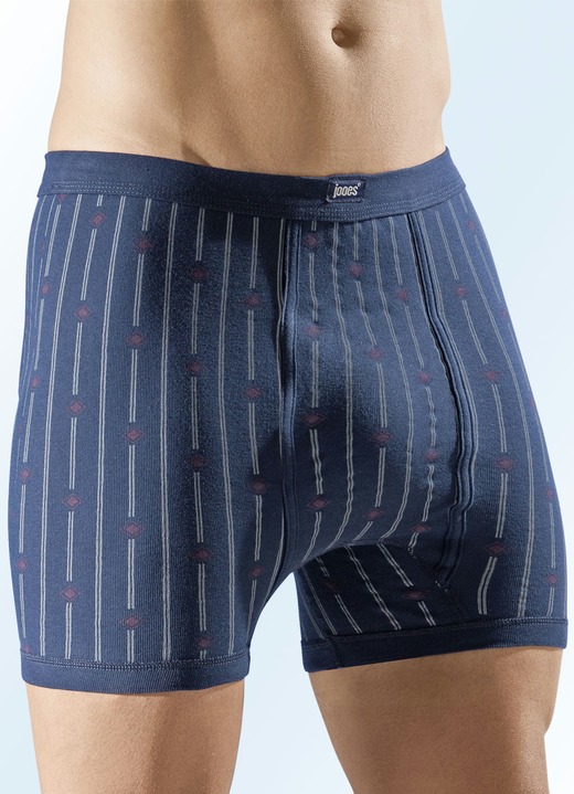- Viererpack Unterhosen mit Streifendessin, in Größe 005 bis 014, in Farbe 2X MARINE-BUNT, 2X GRAU MELIERT-BUNT