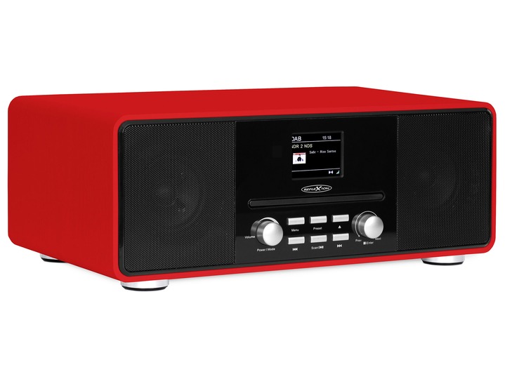 Musikanlagen - Reflexion HRA19DAB Stereoanlage mit DAB+ Radio, in Farbe ROT Ansicht 1