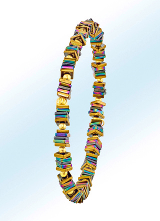 Farbenfrohes Armband mit echt Hämatit