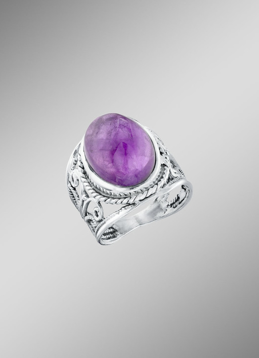 Ringe - Damenring mit echt Amethyst, in Größe 160 bis 220, in Farbe  Ansicht 1