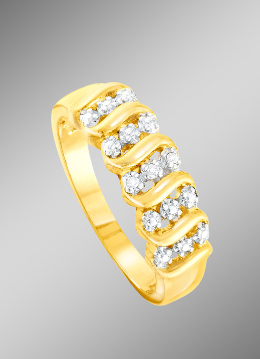 Ringe - Toller Damenring mit 3 Diamanten, in Größe 160 bis 220, in Farbe  Ansicht 1