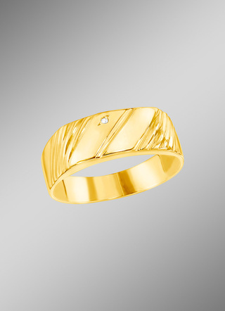 Edler Herrenring mit Diamant
