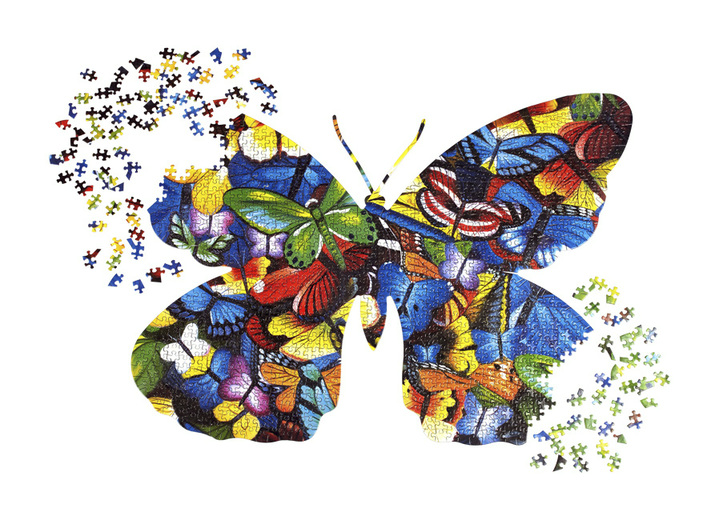 Geschenkideen - Puzzle aus 1000 Teilen, in Farbe BUNT, in Ausführung Puzzle Schmetterling Ansicht 1