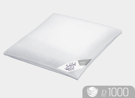 Exklusives Daunenkissen von Schlafstil mit Bezugstoff aus  100% Baumwolle