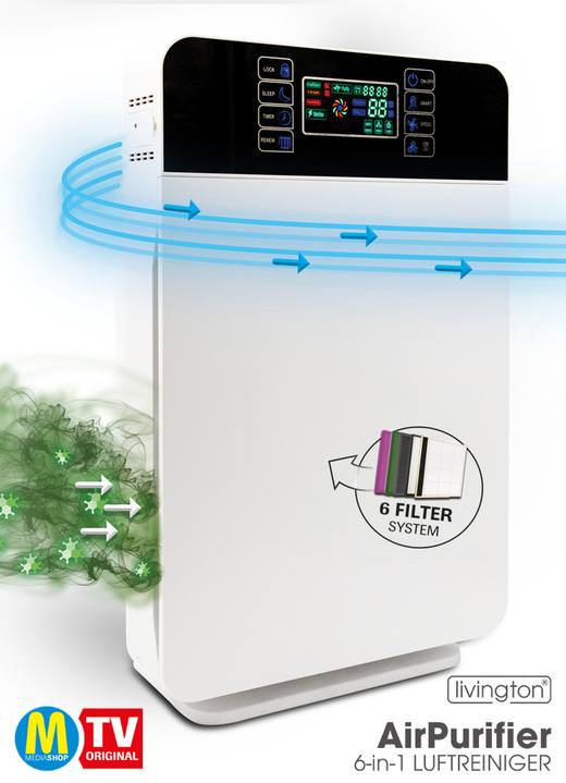 - livington AirPurifier 6-in-1 Luftreiniger, in Farbe WEISS