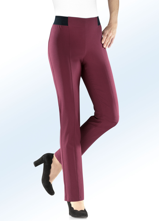 Hosen - Hose mit angenehm weicher, wärmender Innenseite, in Größe 018 bis 052, in Farbe BORDEAUX Ansicht 1