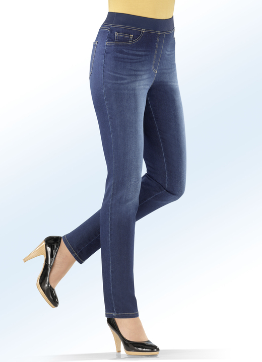 Jeans - Power-Stretch-Jeans in Schlupfform, in Größe 018 bis 092, in Farbe JEANSBLAU Ansicht 1