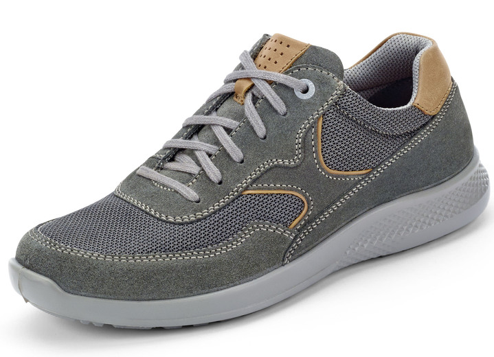 Slipper & Schnürschuhe - GINO GALANTE Schnürschuh mit praktischem Innenreißverschluss, in Größe 040 bis 047, in Farbe STEINGRAU Ansicht 1