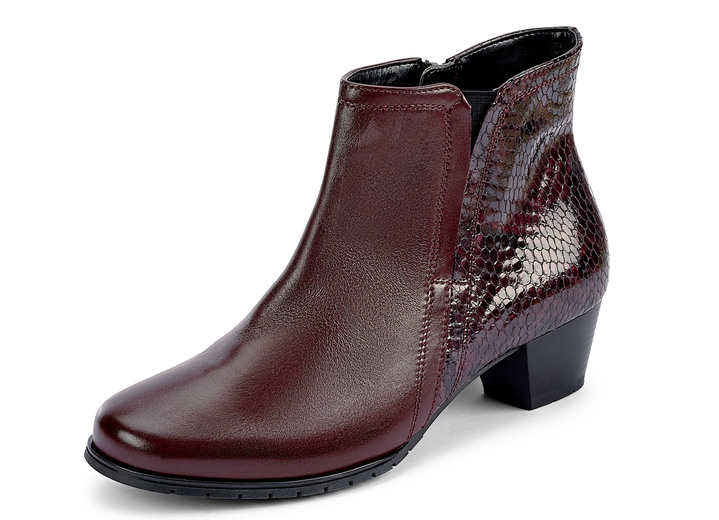 - Stiefelette mit seitlichem Elastikeinsatz, in Größe 3 1/2 bis 8, in Farbe CHIANTI