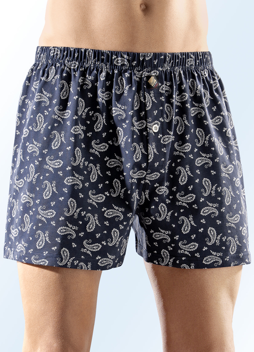 - Viererpack Boxershorts, Paisley-Dessin allover, in Größe 005 bis 012, in Farbe 2X NAVY-WEISS, 2X MARINE-HELLGRÜN