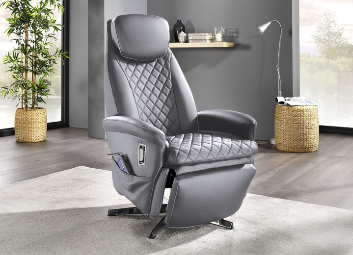 TV-Sessel / Relax-Sessel - Massagesessel mit Wärmefunktion, in Farbe GRAU Ansicht 1