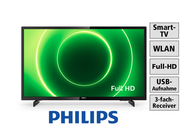 - Philips Full-HD-LED-Fernseher mit Smart-TV, in Farbe SCHWARZ Ansicht 1